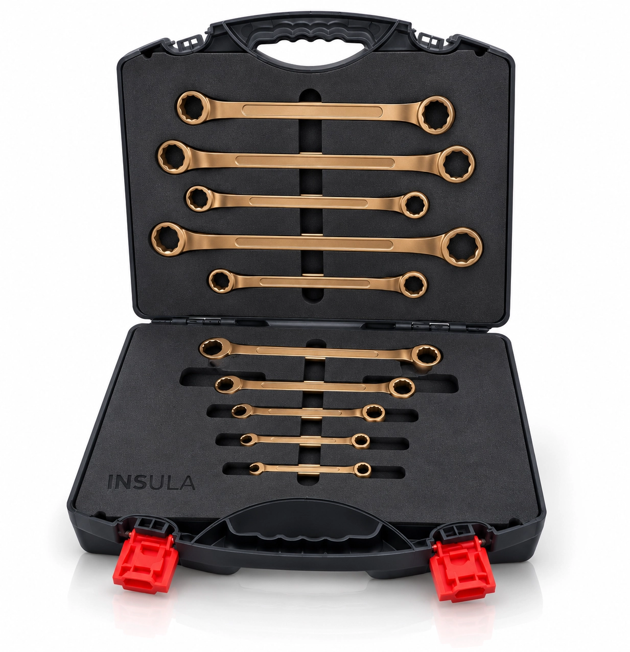 Non Sparking Open & Ring Wrench Set